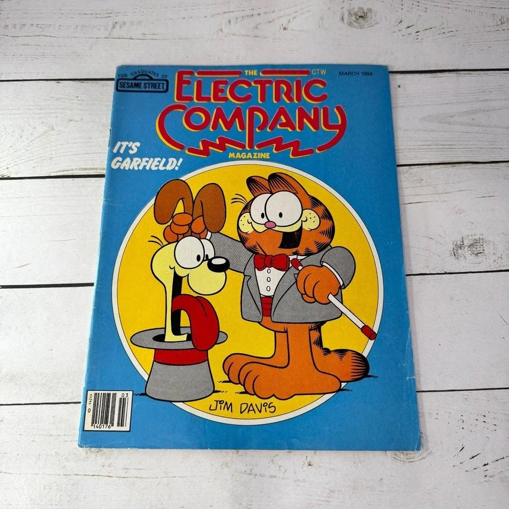 Electric Company Magazine March 1984 Garfield Spider-Man Kids Vintage GTW